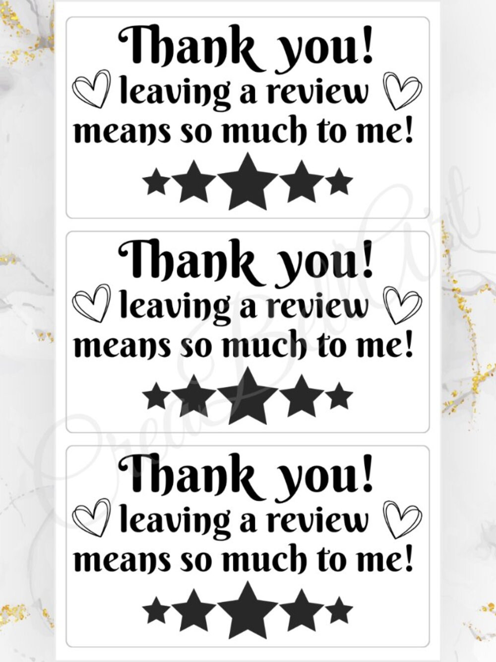 100 Thank you Stickers for Packaging | Small Business Labels